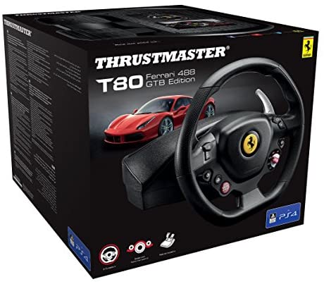 VOLANTE THRUSTMASTER T80 FERRARI 488GTB ( PS5, PS4, PC )  - NOVO