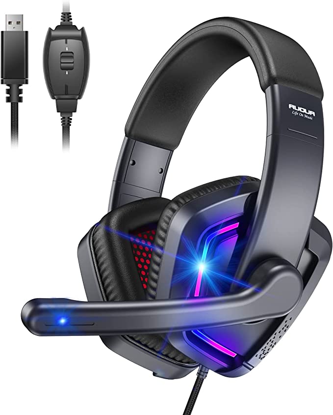 AUSCULTADOR HEADSET GAMING AUOUA - PRETO