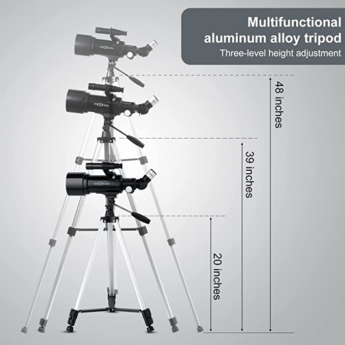 Telescópios portáteis refratores astronômicos AZ Mount Totalmente Óptica multirrevestida