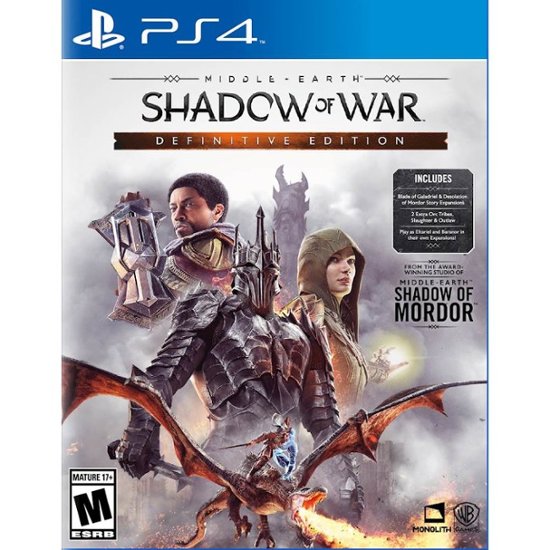 SHADOW OF  WAR MIDLLE EARTH - NOVO - PS4