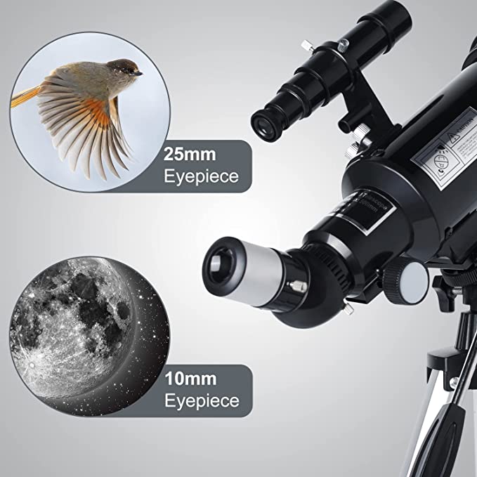 Telescópios portáteis refratores astronômicos AZ Mount Totalmente Óptica multirrevestida