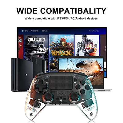 Comando Compatível Transparente PS4/PC NOVO