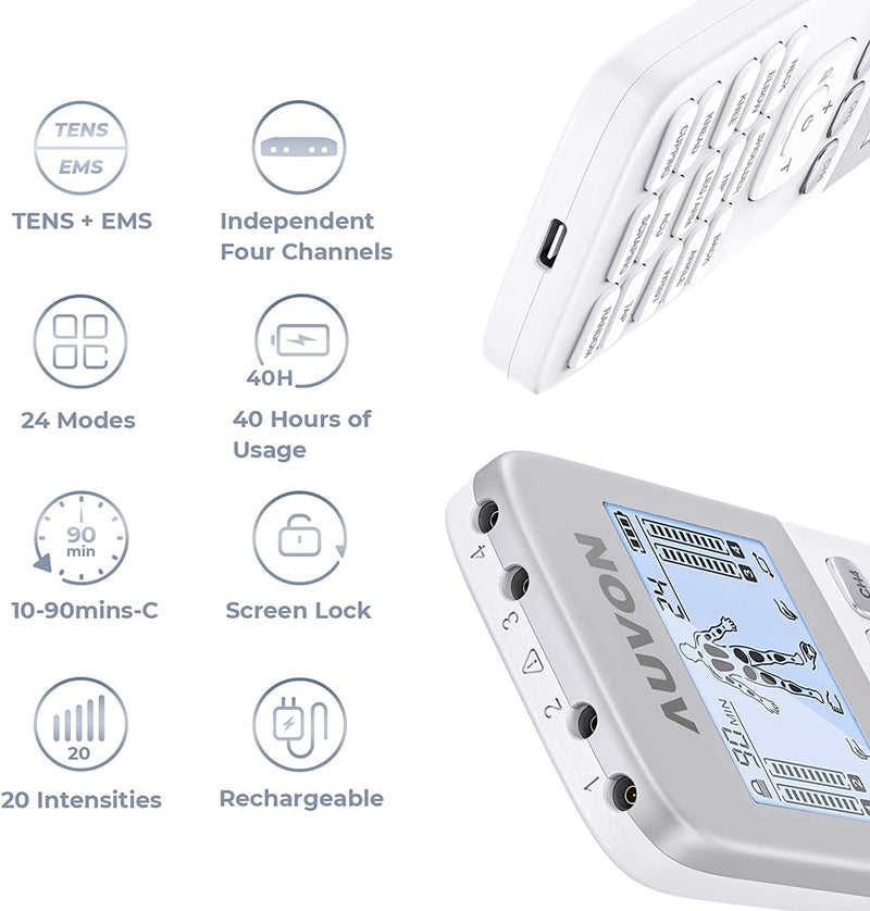 DISPOSITIVO ESTIMULADOR MUSCULAR AUVON 24 MODES- NOVO