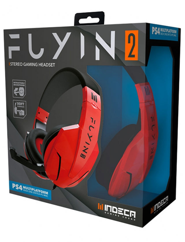 AUSCULTADORES GAMING INDECA FUYIN 2 VERMELHO -MULTIPLATAFORMA- NOVO