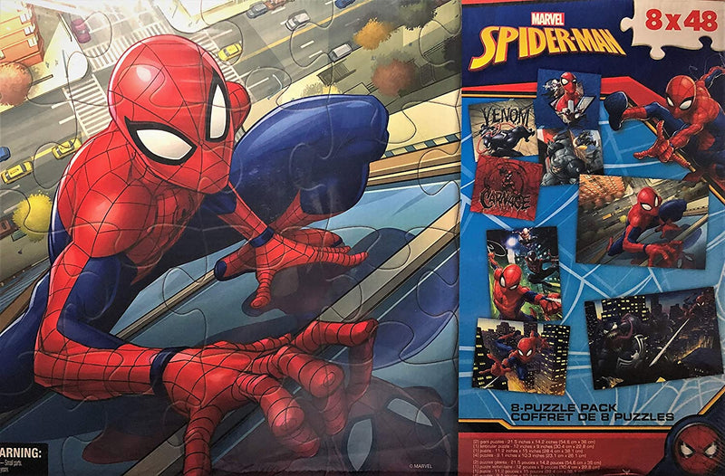 Pacote 8 Puzzles Spider-Man Marvel 48 peças