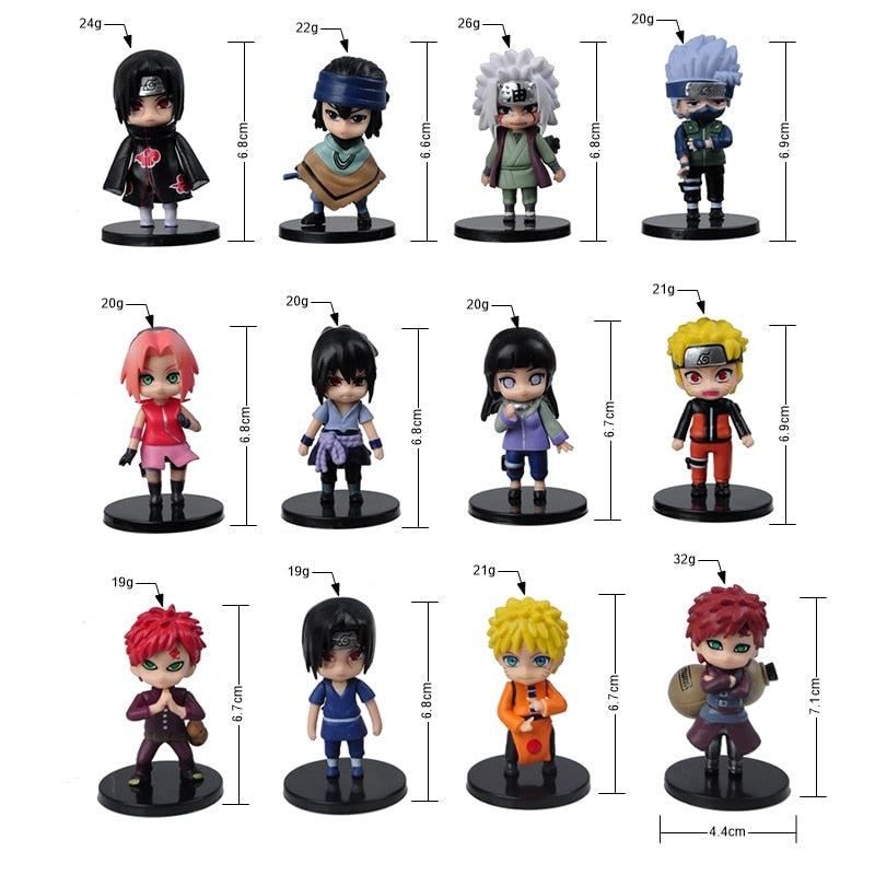 FIGURAS DE AÇÃO NARUTO EM PVC (Mini Pequenas) - NARUTO