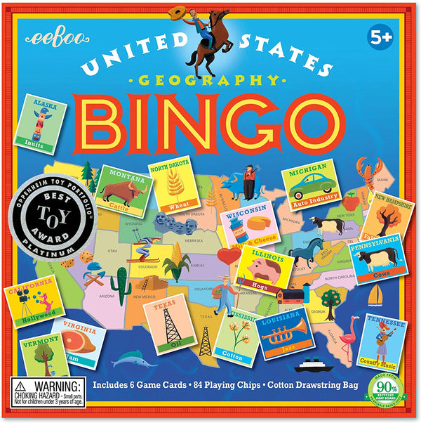 Bingo dos Estados Unidos para Crianças - GameShop Angola