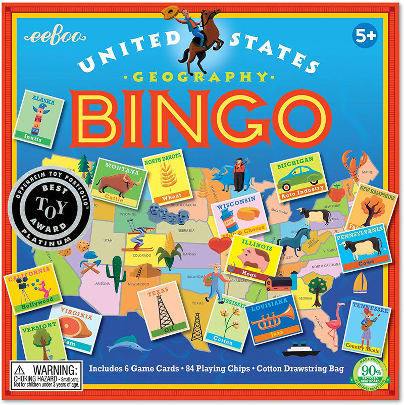Bingo dos Estados Unidos para Crianças - GameShop Angola