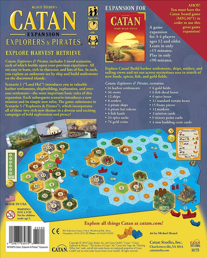 Expansão do jogo de tabuleiro Catan Explorers and Pirates