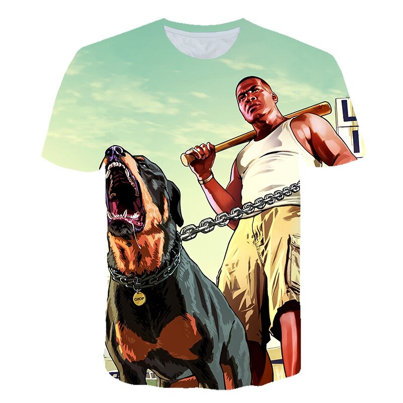 Camisolas GTA V em 3D impressão- Tamanho Juvenil 8-16 anos - GameShop Angola