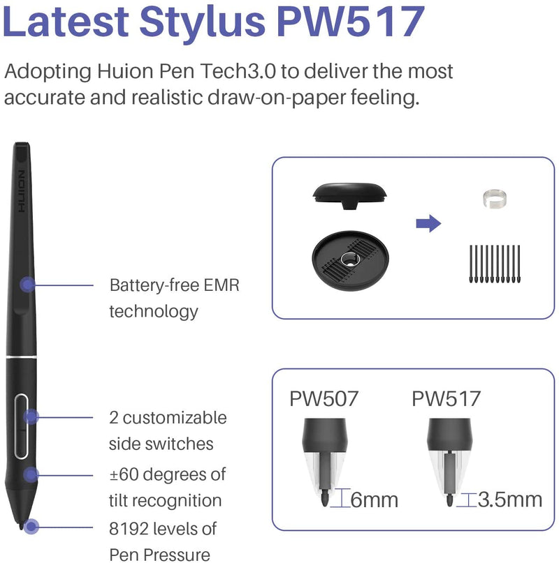MESA DIGITALIZADORA PARA DESENHO 2020 Huion Kamvas 13.3’ Android - NOVO