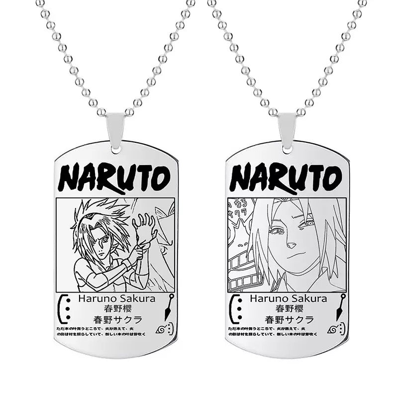 Fio Medalhão Anime Naruto vários personagens tamanho infantil juvenil