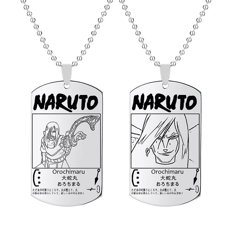 Fio Medalhão Anime Naruto vários personagens tamanho infantil juvenil