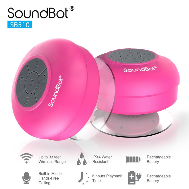 COLUNA DE CHUVEIRO PORTÁTIL SOUNDBOT SB510 HD PROVA DE ÁGUA- NOVO