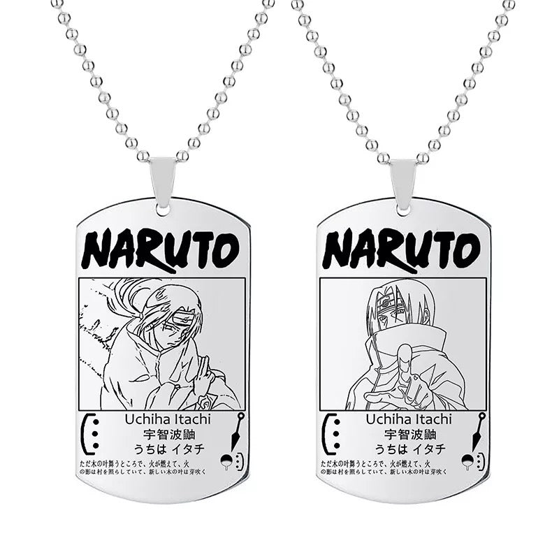 Fio Medalhão Anime Naruto vários personagens tamanho infantil juvenil