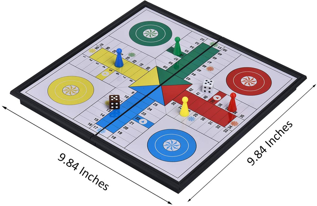 Jogo de tabuleiro Ludo de 23,5 x 17,17 cm, jogo de tabuleiro