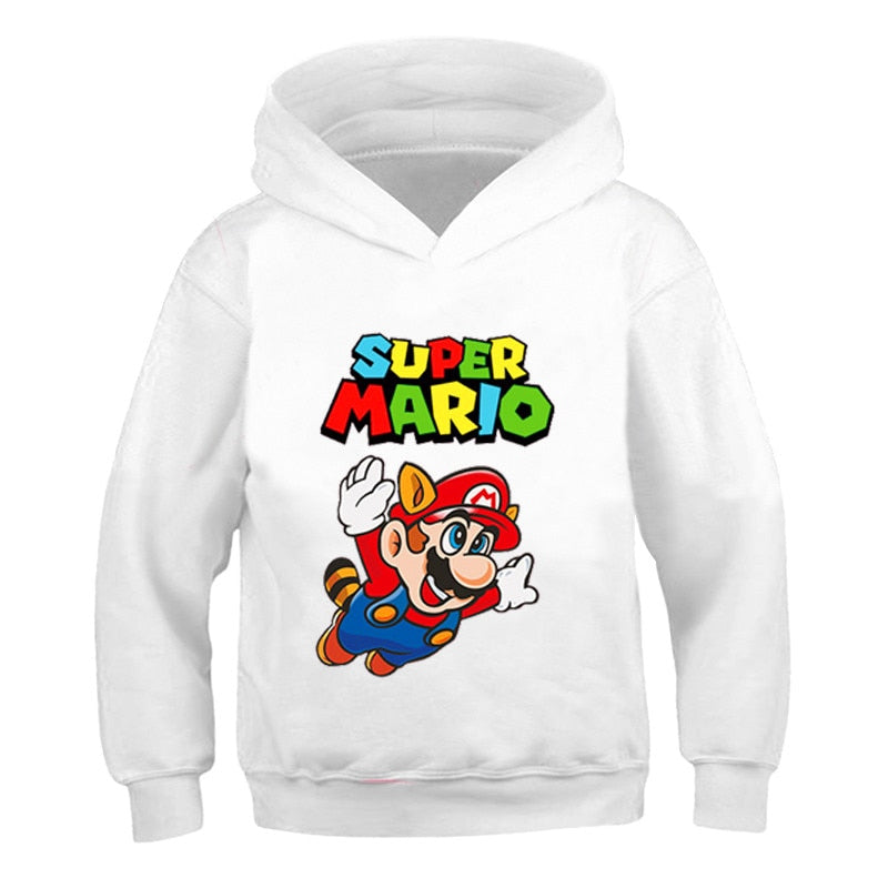 Casaco Super Mario Branco - Tamanho Crianças 6-11 anos