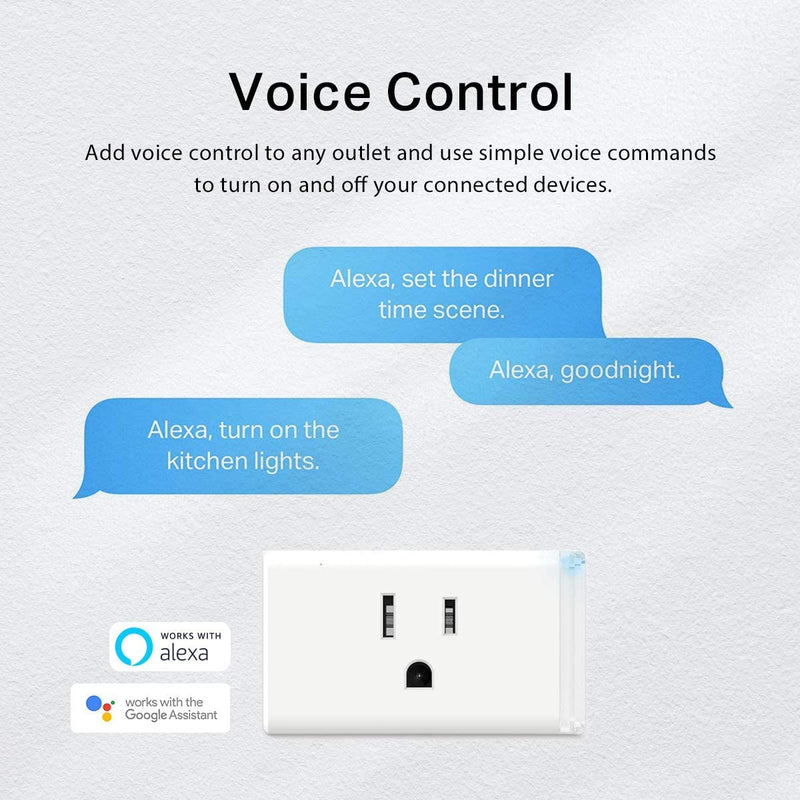 Kasa Tomada Inteligente WiFi Pacote de 4, Compatível com  Alexa, Google Home e SmartThings, Smart Home Remote Control - NOVO