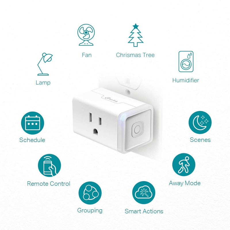 Kasa Tomada Inteligente WiFi Pacote de 4, Compatível com  Alexa, Google Home e SmartThings, Smart Home Remote Control - NOVO